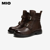 MIO米奥马丁靴中跟圆头复古切尔西靴厚底简约女靴M255671881 商品缩略图2