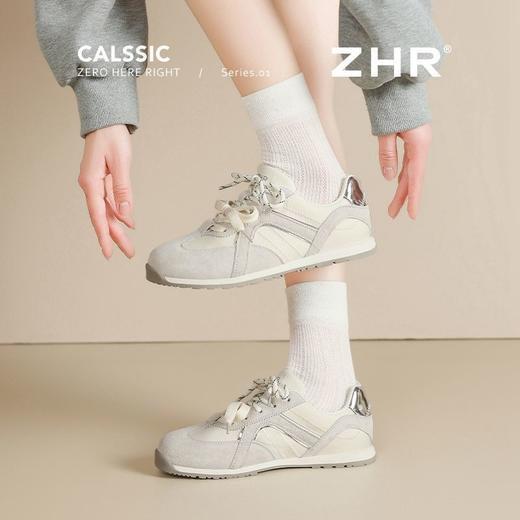 ZHR则则真皮柔软德训鞋超轻舒适板鞋平底百搭运动风休闲鞋阿甘鞋 商品图6