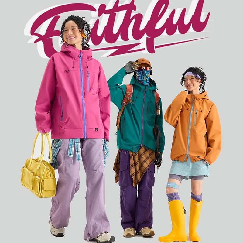 木言欢情侣山系户外冲锋衣外套 | 防水防污防风 立体版型 透气不闷热 舒适百搭 男女同款