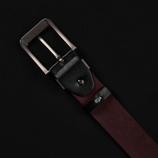 CaldiceKris 休闲商务，潮流百搭！ 牛皮百搭男士针扣款男士腰带送男友父亲老公 CKP001 商品图5