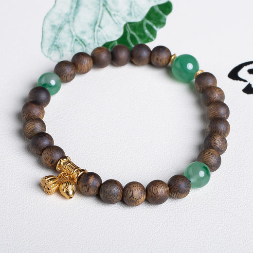 xy0552沉香+非洲翠三生万物手串 商品图2