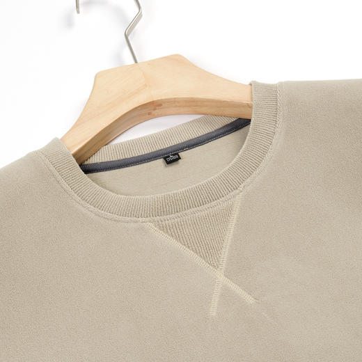 【含绵羊毛】罗蒙男士秋冬加绒卫衣休闲通勤奥粒绒圆领舒适保暖男上衣 商品图11