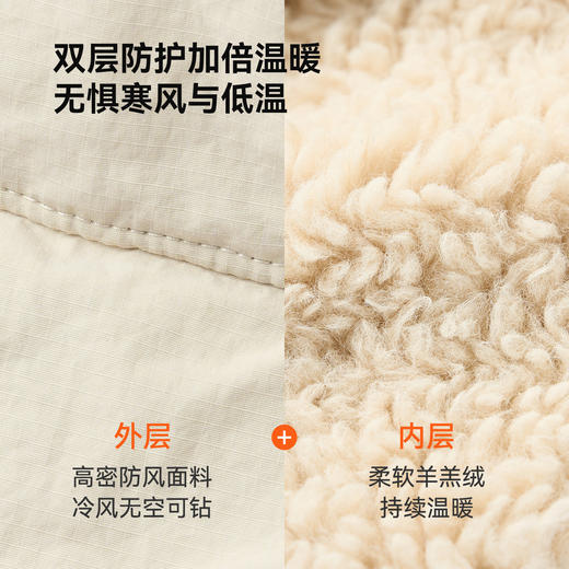 伯希和户外儿童雷锋帽女童登山防泼水羊羔绒加大护耳滑雪保暖帽 商品图1