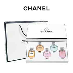 【送礼袋】 Chanel香奈儿经典香水小样五件套7.5ml*5 白盒 无喷头 香港直邮D