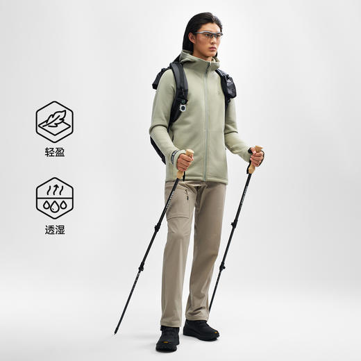 【P系列】伯希和户外抓绒衣男Polartec保暖运动开衫登山连帽外套 商品图2