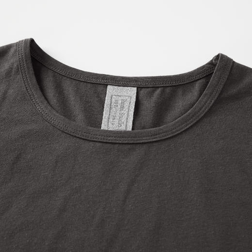 ROMI STUDIO大麻棉混纺复古灰轻薄宽松版圆领短袖T恤 RW25RSM0163 商品图2