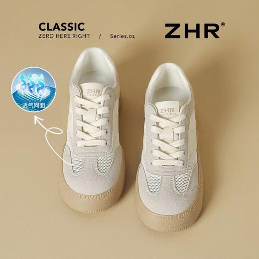 ZHR则则透气网面德训鞋女厚底小白鞋女夏季新款板鞋百搭ins休闲鞋 商品图1