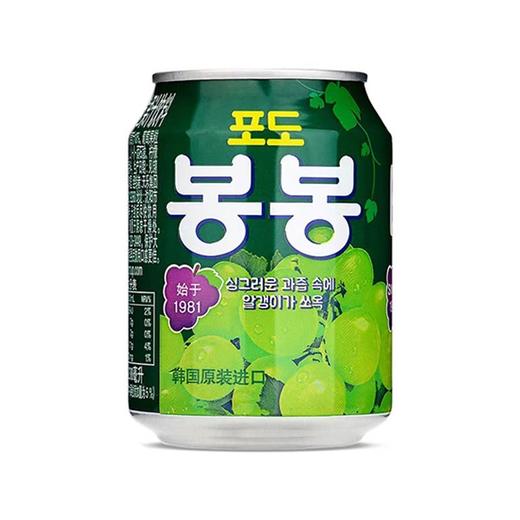 海太 韩国原装进口葡萄果粒果汁饮料 238ml/罐 商品图3