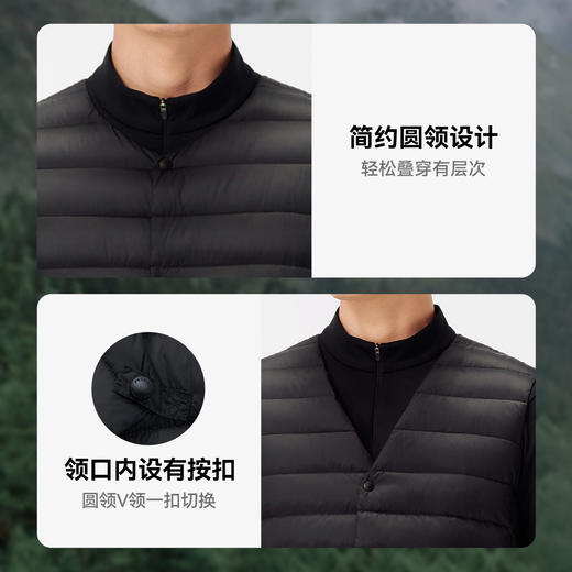 伯希和户外800蓬羽绒马甲男女新款轻薄外套登山防风排骨羽绒服 商品图4