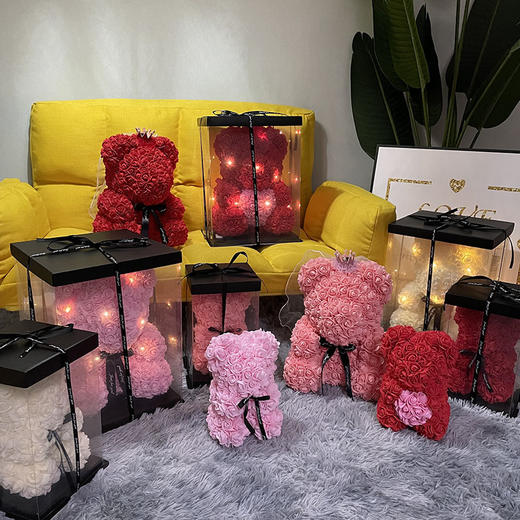 【情人节限定💝】25cm玫瑰熊节日礼物  pe玫瑰花熊  抱抱熊 浪漫玫瑰熊🐻，永不凋谢的爱❤️，送TA一份惊喜吧！ 商品图1