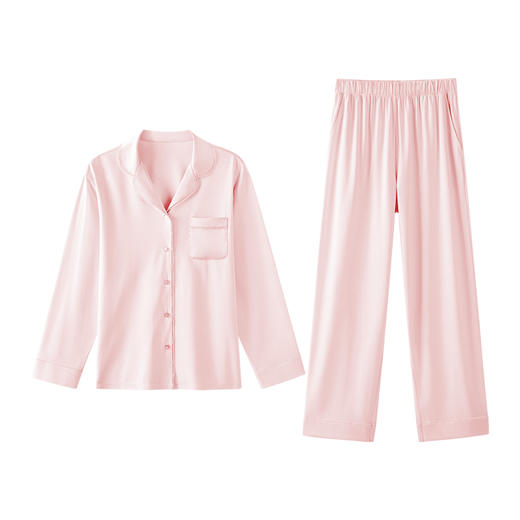 I'd爱帝轻体长绒棉高支莫代尔翻领长袖居家服套装 商品图5