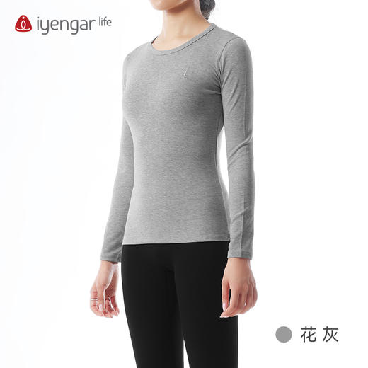 艾扬格 life C1209 罗纹长袖T恤 轻盈贴合 柔韧回弹力十足 商品图3