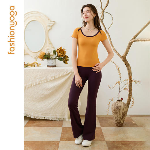 FC15369优雅撞色U领短袖 商品图7