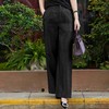 西子/墨云重磅25MM桑蚕丝电力纺龟裂纹香云纱阔腿裤/KZBH1201 商品缩略图0