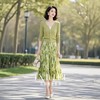 2025超火开春穿搭一整套韩风chic气质减龄休闲清新绿色两件套装裙 商品缩略图0