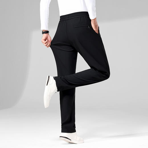罗蒙春秋款男士时尚后袋拉链袋休闲裤上班通勤日常百搭长裤子 商品图2