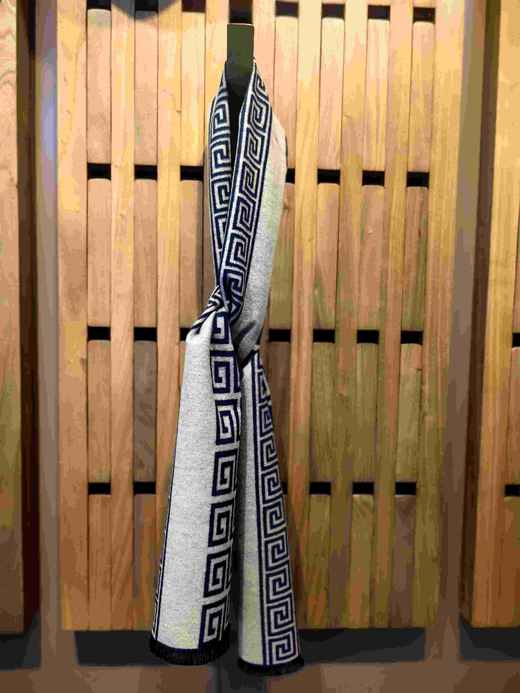 优品堂『简约达人2』真丝+拉绒双面长巾 商品图0