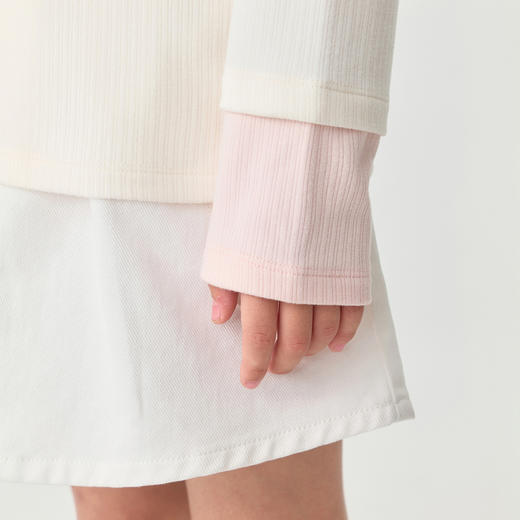 【科技发热】马克珍妮女童爱心字母假两件T恤2025年秋装新款551218 商品图4