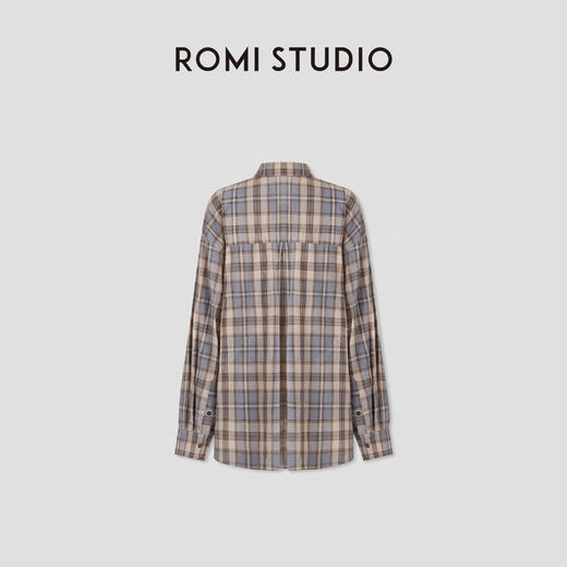 ROMI STUDIO“复古格调”低饱和撞色格子舒适棉质衬衫RWCRS94159 【发货时间25-30天】 商品图1