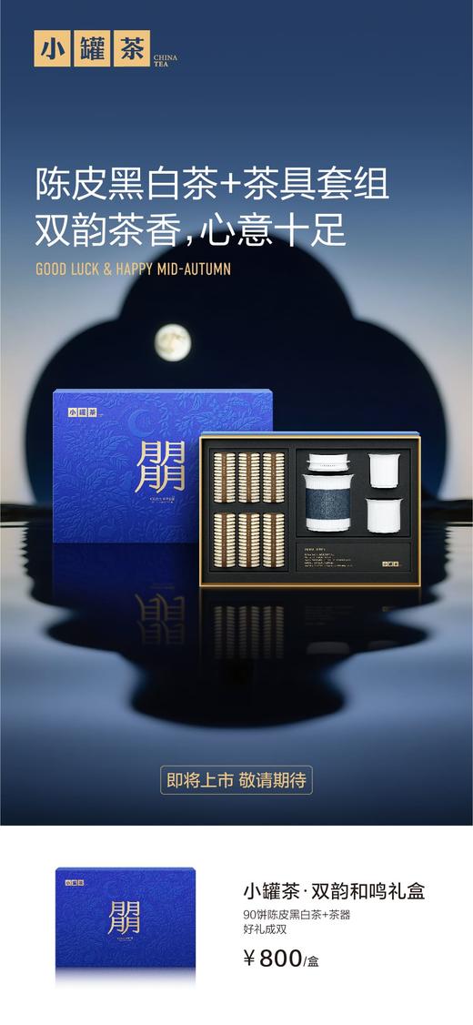 小罐茶双韵和鸣茶叶礼盒装陈皮普洱紧压茶茶具套装组合送礼长辈 商品图0