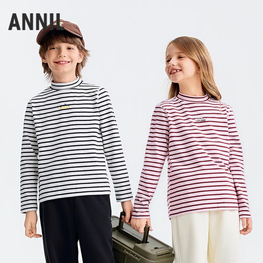 男女童中领长袖针织衫秋季新款安奈儿童装小程序专享EM531581 商品图1
