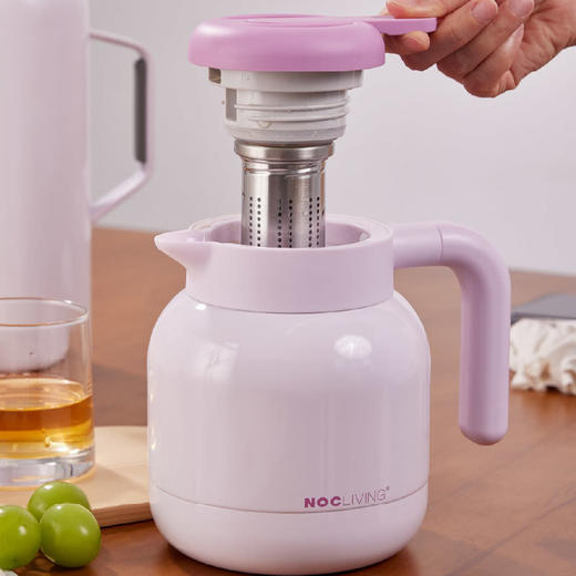 MM山姆 NOC LIVING不锈钢保温壶焖茶壶套装 粉色/黄色 商品图5