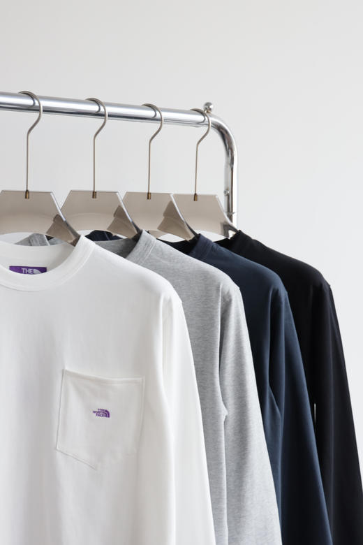 T2F 25AW重磅棉 经典紫标口袋休闲长袖T恤 CX208 商品图5