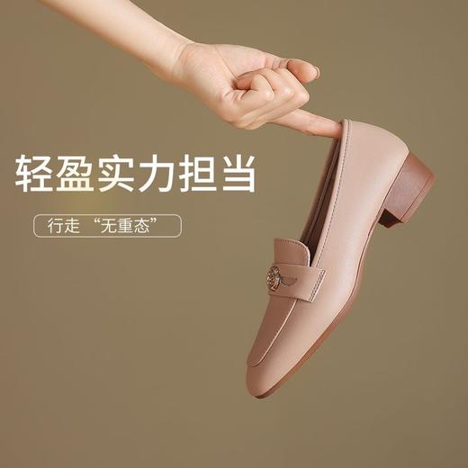 ZHR则则圆头单鞋2025秋新款法式复古脚蹬乐福鞋软底防滑百搭单鞋 商品图4