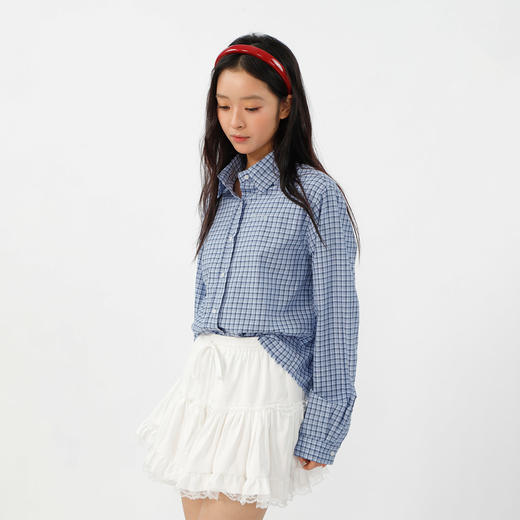 短款衬衫小格子长袖上衣纪念日百货门店同款164495345 商品图1