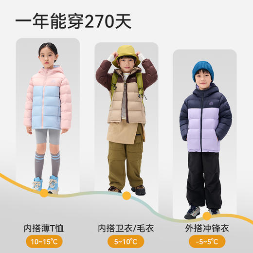 伯希和户外儿童羽绒服新款650蓬鹅绒服男童女童轻薄保暖防风外套 商品图4