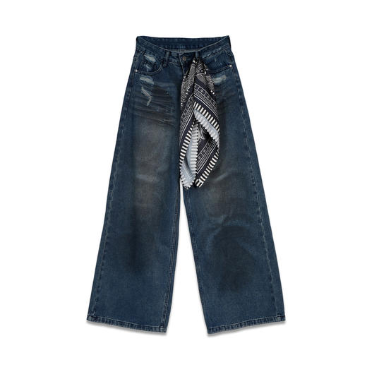 荒诞洗水丝巾直筒裤纪念日百货门店同款164444370 商品图4