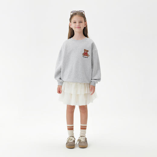 马克珍妮女童萌趣小熊软软卫衣2025年秋装新款551203 商品图2