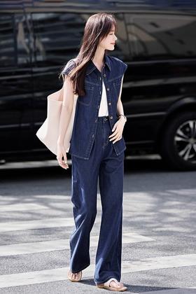 HAYES 水洗丹宁衬衫长裤牛仔套装 21107