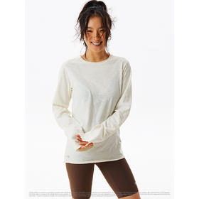 CryingCenter 竹节棉卷边堆量圆领长袖tee 哭喊中心