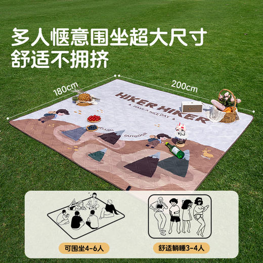 【HIKER】伯希和户外野餐垫超声波便携沙滩防水露营垫子帐篷坐垫 商品图1