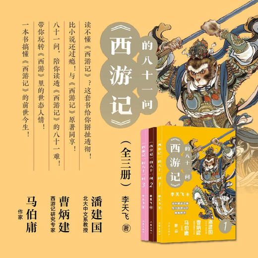 西游记的八十一问（全3册）李飞天著 一本书搞懂西游记的前世今生 商品图1