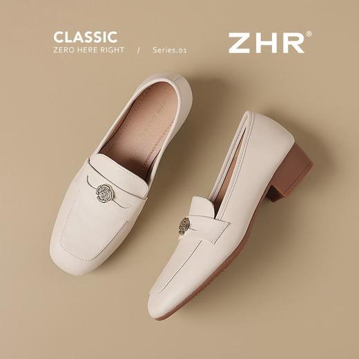 ZHR则则圆头单鞋2025秋新款法式复古脚蹬乐福鞋软底防滑百搭单鞋 商品图9