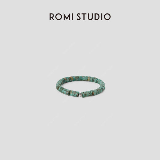 ROMI STUDIO 铜合金手链 “青铜色感”简约绿石手饰品RWCAP34855 商品图0