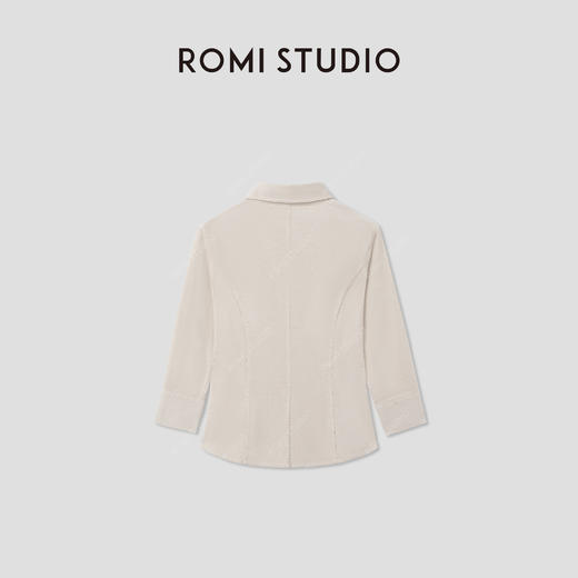 ROMI STUDIO“复古美学”弹力细纹灯芯绒面宽松翻领衬衫RWCAS65507 商品图1