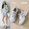 ZHR则则银色厚底增高老爹鞋秋季网面透气运动休闲鞋百搭小白鞋女 商品缩略图0