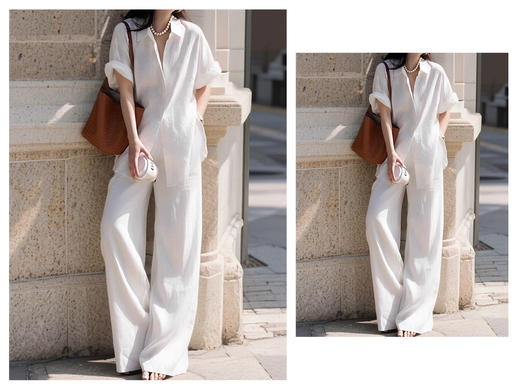 裁缝学苑AH59法式高级气质亚麻衬衫长裤套装女装夏打版裁剪 商品图4