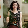 西子/【七彩葫芦】非遗红云纱重磅24姆米桑蚕丝七彩“瑞葫祥纹“印花黑色背心/DDTJ284 商品缩略图0