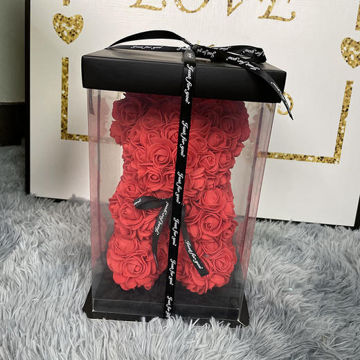 【情人节限定💝】25cm玫瑰熊节日礼物  pe玫瑰花熊  抱抱熊 浪漫玫瑰熊🐻，永不凋谢的爱❤️，送TA一份惊喜吧！ 商品图0