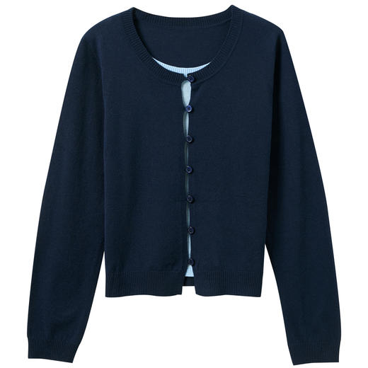 三彩独醒2025秋季新款假两件针织衫毛衫套头小个子长袖圆领F 商品图4