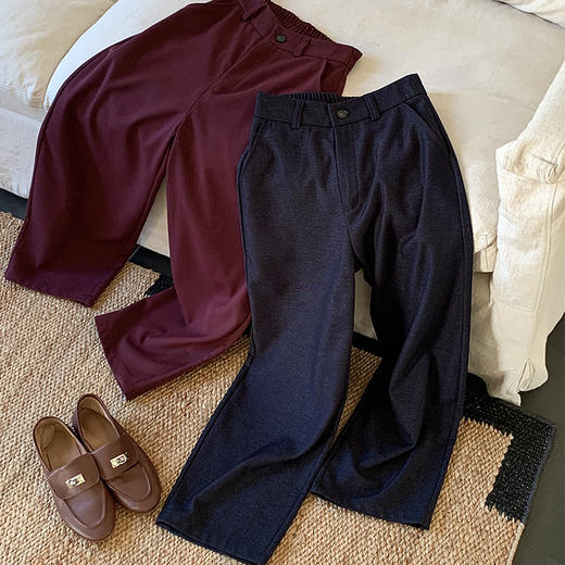 优选丨【爆款3-5天内发货】【秋季王炸，柔顺垂】【包容性强，不挑身材】秋冬新品设计感牛仔棉弯刀西裤女潮流垂感休闲裤阔腿九分拉链裤100% 商品图5