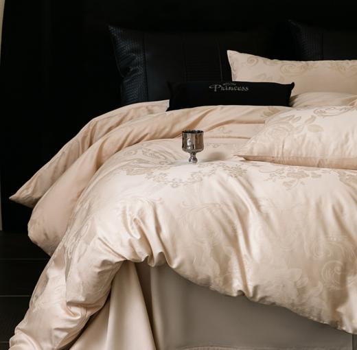 精选轻奢高级感提花全棉四件套轻奢裸睡高支被套床单床上用品G119100116 商品图9