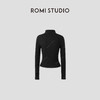 ROMI STUDIO“松弛高贵”山羊绒绵羊毛混纺细腻坑条开衫 RWCRST4099 商品缩略图1