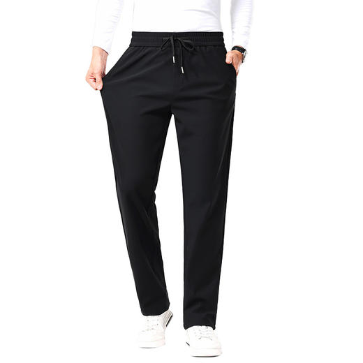 罗蒙春秋款男士时尚后袋拉链袋休闲裤上班通勤日常百搭长裤子 商品图6