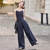 【预售3天】2025秋新款韩版牛仔显瘦百搭背心配阔腿裤休闲三件套套装YDYX9368 商品缩略图3