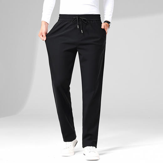 罗蒙春秋款男士时尚后袋拉链袋休闲裤上班通勤日常百搭长裤子 商品图1